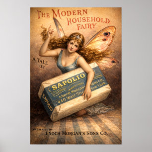 Retro Vintage Victorian Era Soap Ad Poster