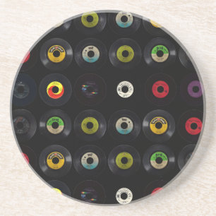 Retro Vintage Vinyl 45 Records Coaster