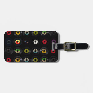 Retro Vintage Vinyl 45 Records Luggage Tag