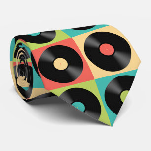 Retro Vintage Vinyl Record Pop Art Tie