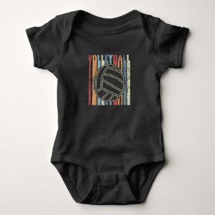 Retro Vintage Volleyball Baby Bodysuit