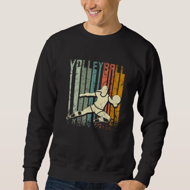 Retro Vintage Volleyball Premium Sweatshirt (Front)
