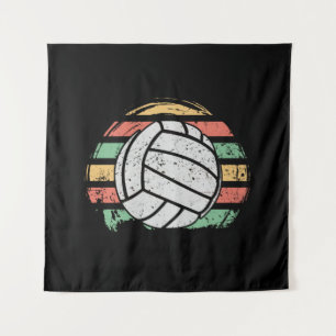 Retro Vintage Volleyball Tapestry