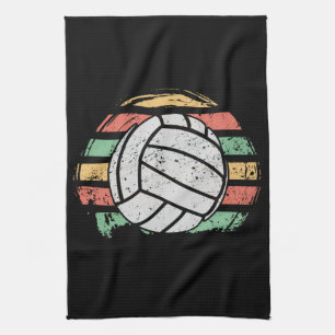 Retro Vintage Volleyball Tea Towel