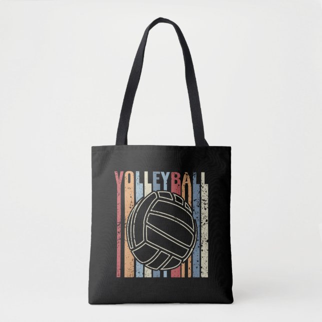 Retro Vintage Volleyball Tote Bag (Front)