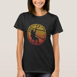 Retro Vintage Volleyballer Design Chair Volleyball T-Shirt