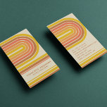 Retro Vintage Wave Abstract Trendy Name Business Card<br><div class="desc">Retro Vintage Wave Abstract Trendy Name Business Cards features a retro wave in shades of yellow,  brown and orange with an overlay of your name and company or designation on the front. On the reverse is your personalised contact details. Designed by © Evco Studio www.zazzle.com/store/evcostudio</div>