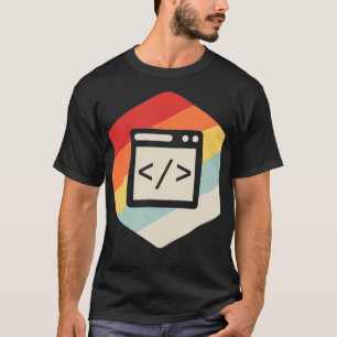 Retro Vintage Web Developer - CSS JavaScript and H T-Shirt