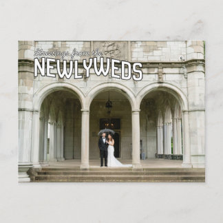 Retro Vintage Wedding Thank You Post Card