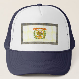 Retro Vintage West Virginia Flag Trucker Hat