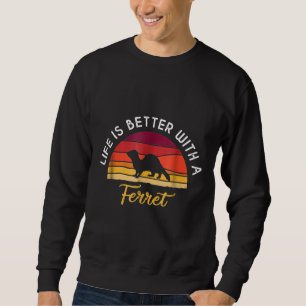 Retro Vintage With A Ferret Sweatshirt