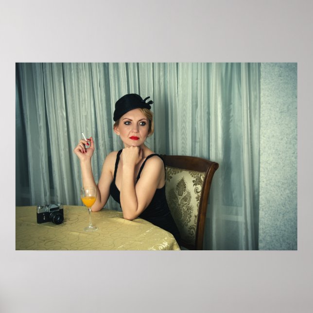 Retro vintage woman poster (Front)