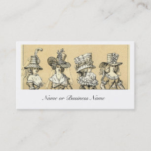 Retro Vintage Women Stylish Fashion Apparel Hats Business Card