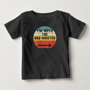Retro Vintage Womens Im With BBQ Master Baby T-Shirt