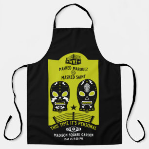 Retro Vintage Wrestling Poster Apron