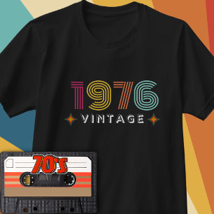 Retro Vintage Year 1976, Colourful, Minimalist  T-Shirt