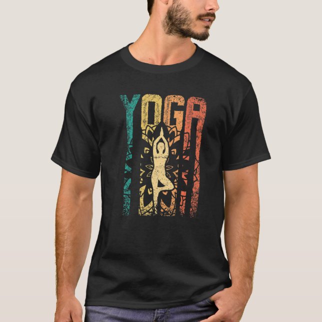 Retro Vintage Yoga T-Shirt (Front)