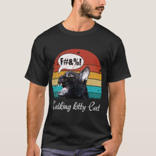 Retro vintagealking Kitty Cat gift boy T-Shirt