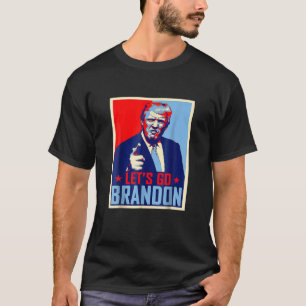 Retro Vintsge Let's Go Brandon Trump Poster Joe Bi T-Shirt