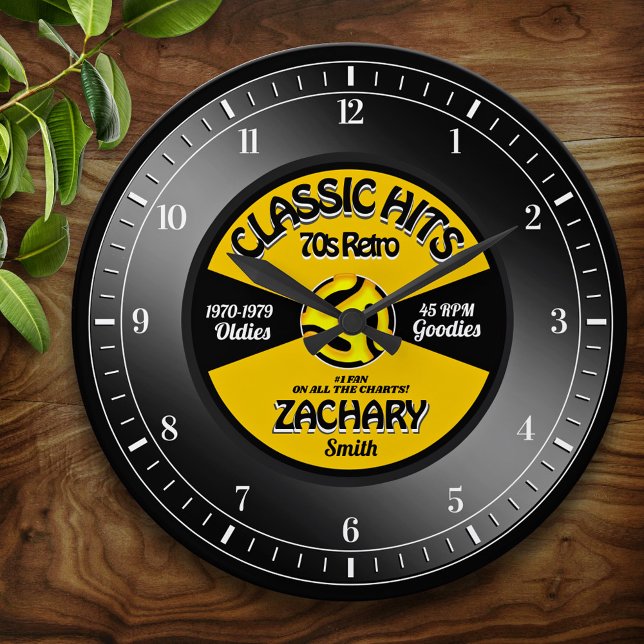 Retro Vinyl 45 Record Personalised Wall Clock (Creator Uploaded)