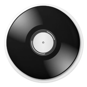 Retro Vinyl Album Record fun 80's themed Ceramic Knob
