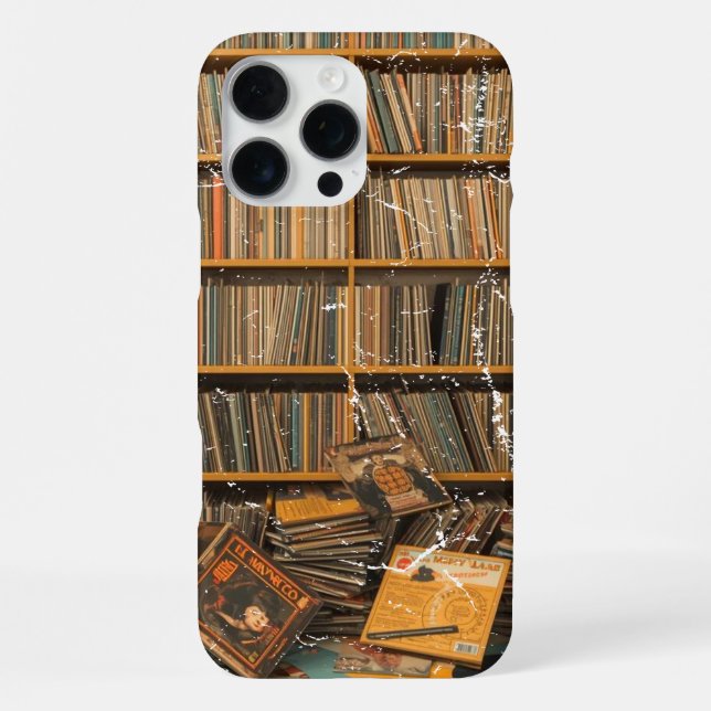 Retro Vinyl Collectors DJ Gift iPhone Case (Back)
