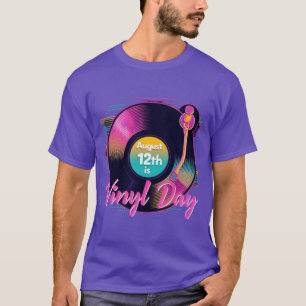 Retro Vinyl Day Poster – Colourful Turntable Art f T-Shirt