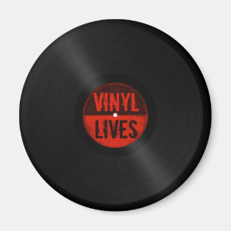 Retro Vinyl Lives Magnet