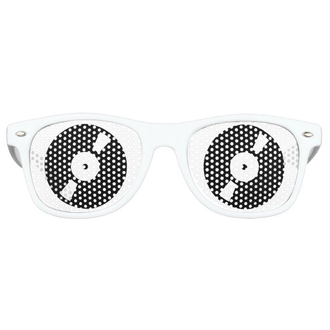retro vinyl music record graphic sunglasses (Front)