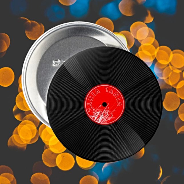 Retro Vinyl Record Button – Cool Realistic Design (Creator Uploaded)