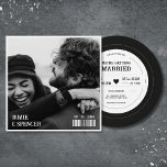 Retro Vinyl Record Cover Photo  Album Wedding Envelope<br><div class="desc">Introducing our Vinyl Record-inspired Square Envelopes—a perfect accompaniment to our Round Wedding Invitations, creating a symphony of style and personalisation for your special day. These uniquely designed envelopes are reminiscent of classic record covers, setting the stage for a wedding celebration that echoes the timeless charm of music on vinyl. Vintage...</div>