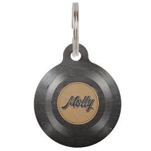 Retro Vinyl Record - Custom Pet ID Tag