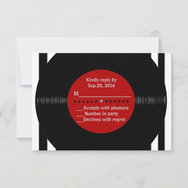 Retro Vinyl Record l Modern RSVP (Front)