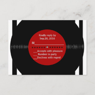 Retro Vinyl Record l Modern RSVP Card
