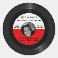 Retro Vinyl Record l Modern Save-the-Date