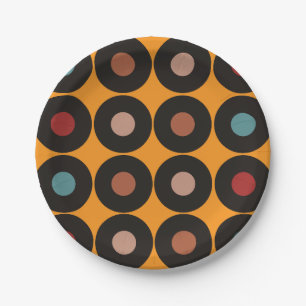Retro Vinyl Record Music Birthday Party Paper Plate
