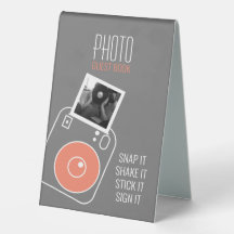 Retro Vinyl Record Photo Guest Book
