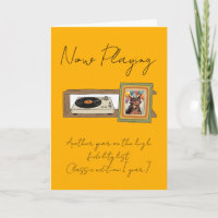 Retro Vinyl Record Player Photo Personalised