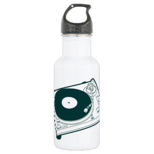 Retro Vinyl Record Player Turntable Art 532 Ml Water Bottle