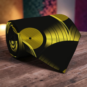 Retro Vinyl Record Pop Culture Necktie Necktie Tie