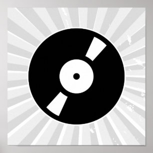 retro vinyl record poster