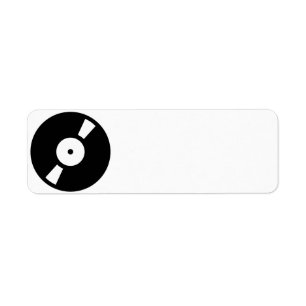 retro vinyl record return address label