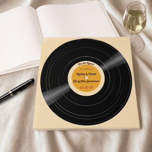 Retro Vinyl Record Wedding Guest Book
