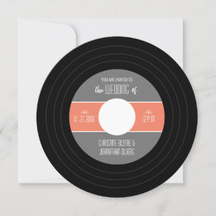 Retro Vinyl Record Wedding Invitation