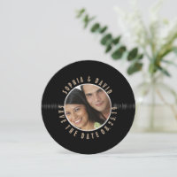 Retro Vinyl Record Wedding PHOTO SAVE THE DATE