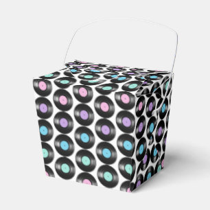 Retro Vinyl Records Colourful Pattern Design Favour Box