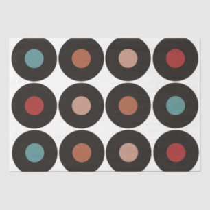 Retro Vinyl Records Sixties Musical Birthday Tissue Paper