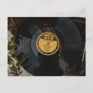 Retro Vinyl Wedding Invitation - Let There Be Love