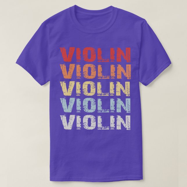 Retro Violin 1 T-Shirt (Design Front)