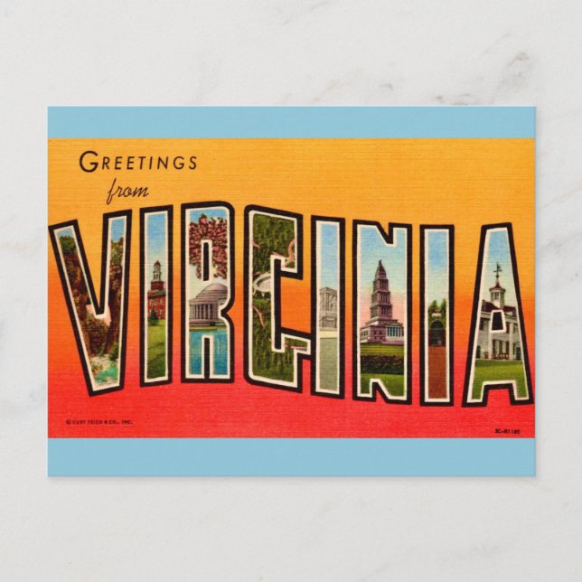 Retro Virginia Postcard (Front)